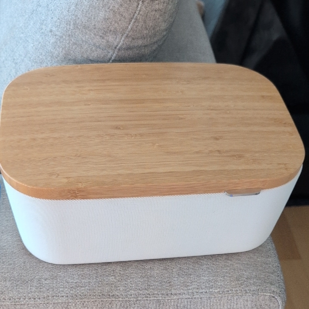 White and Wood Storage Box